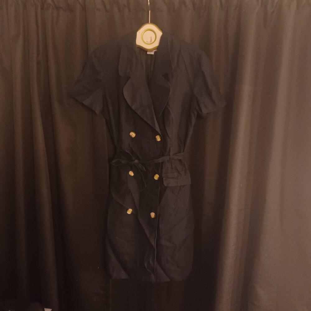 Vintage Talbots  Double-Breasted Blazer Dress Irish Linen Size 10